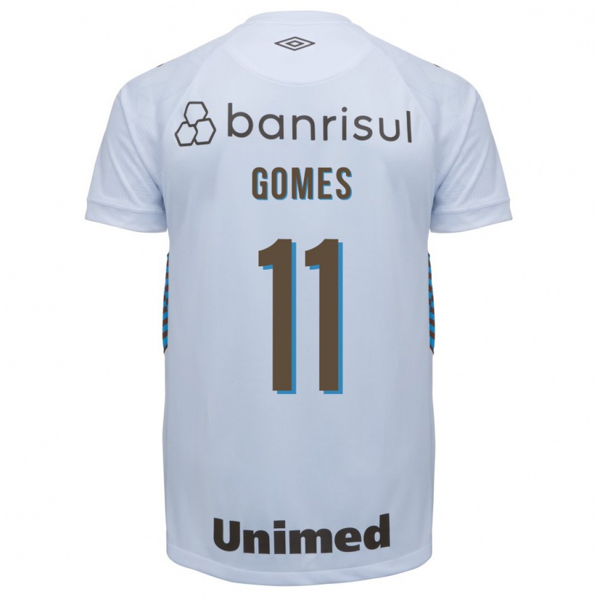 Mujer Camiseta Gustavo Gomes #11 Blanco 2ª Equipación 2023/24 La Camisa Chile
