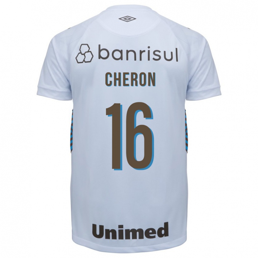 Mujer Camiseta Bruno Cheron #16 Blanco 2ª Equipación 2023/24 La Camisa Chile