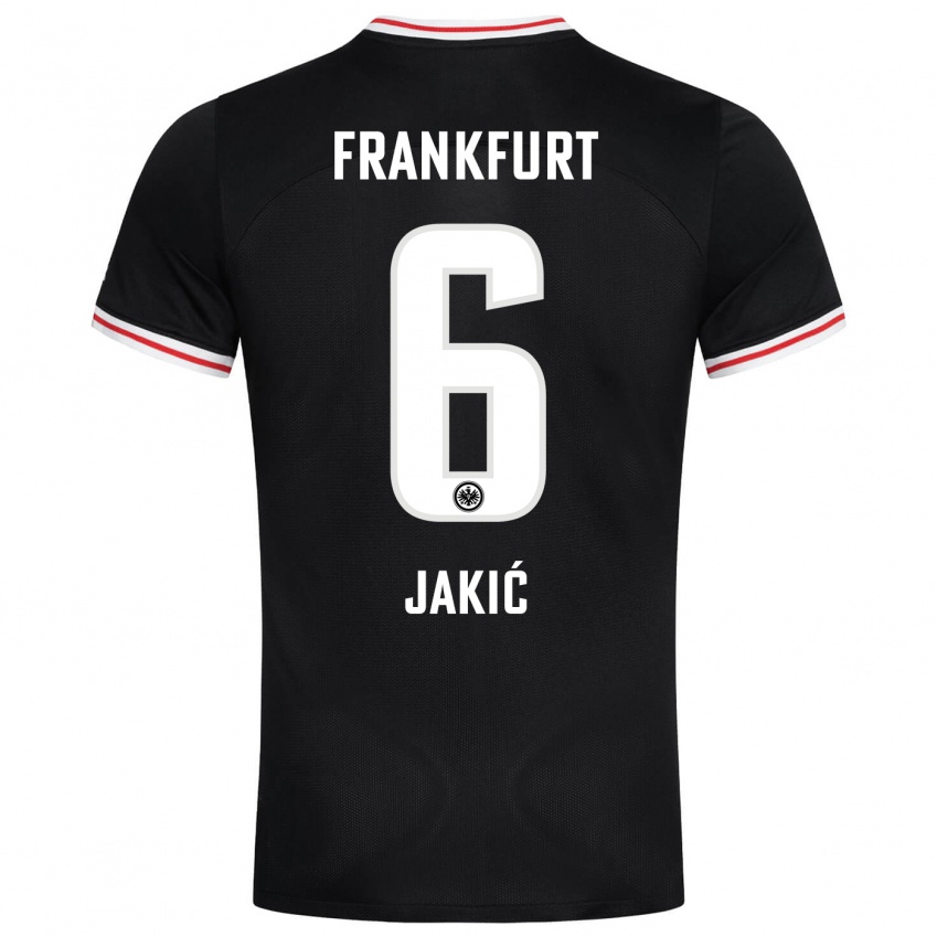 Mujer Camiseta Kristijan Jakic #6 Negro 2ª Equipación 2023/24 La Camisa Chile