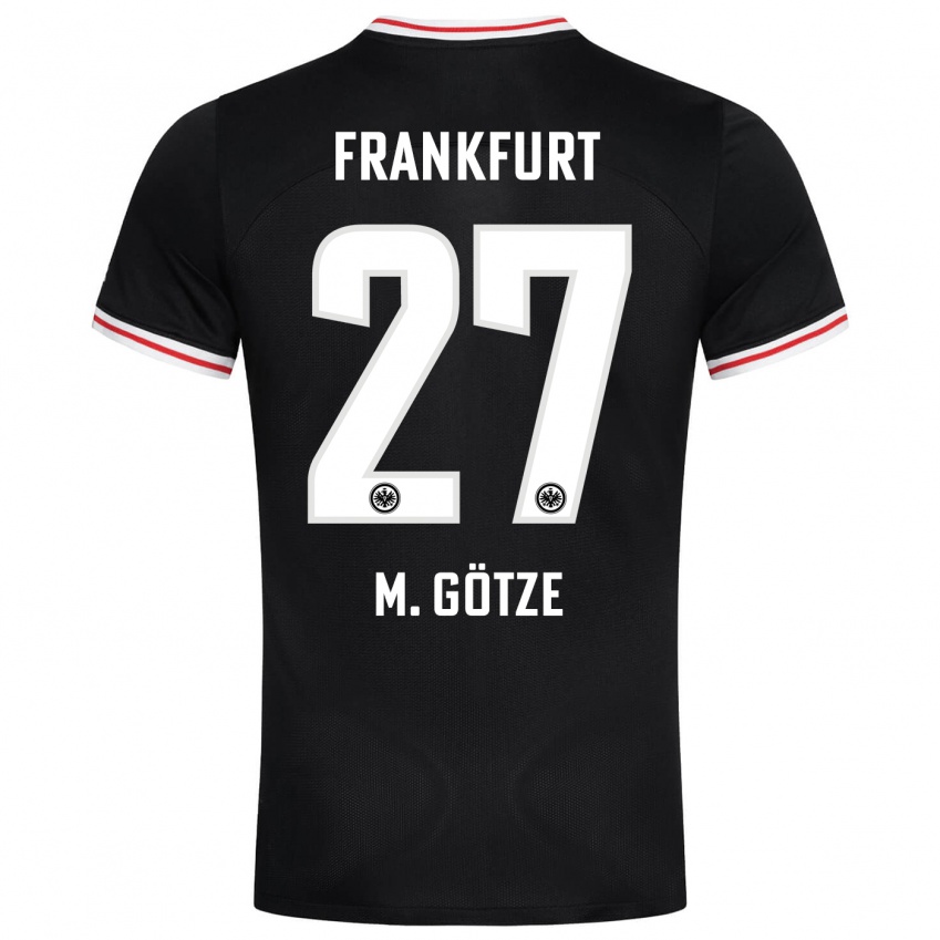 Mujer Camiseta Mario Götze #27 Negro 2ª Equipación 2023/24 La Camisa Chile