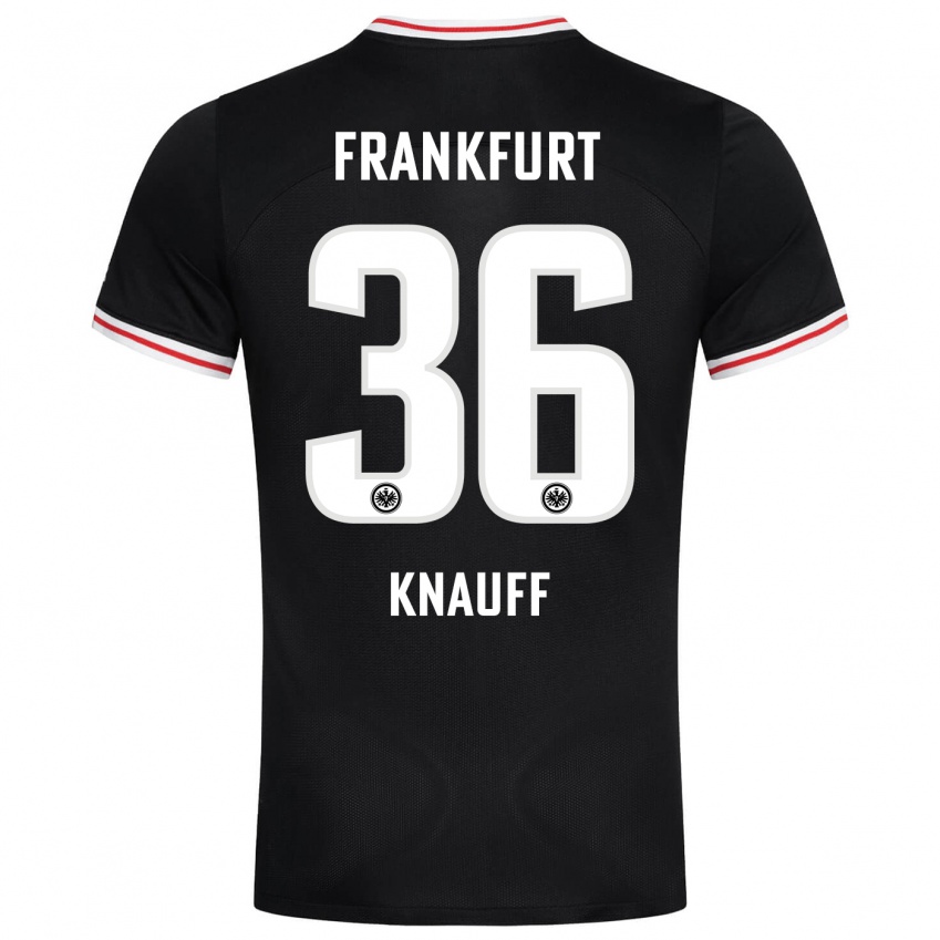 Mujer Camiseta Ansgar Knauff #36 Negro 2ª Equipación 2023/24 La Camisa Chile