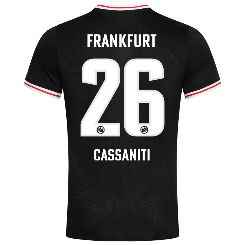 Mujer Camiseta Nino Cassaniti #26 Negro 2ª Equipación 2023/24 La Camisa Chile