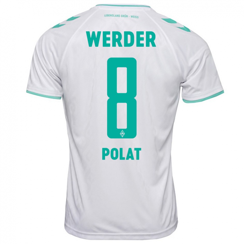 Mujer Camiseta Mikail Polat #8 Blanco 2ª Equipación 2023/24 La Camisa Chile