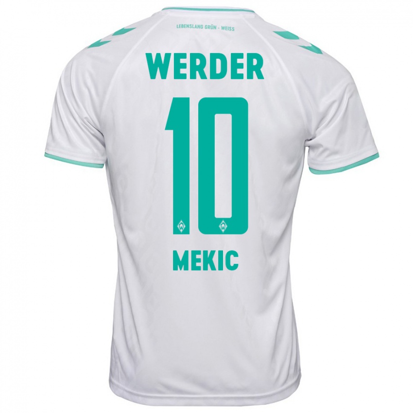 Mujer Camiseta Elmin Mekic #10 Blanco 2ª Equipación 2023/24 La Camisa Chile