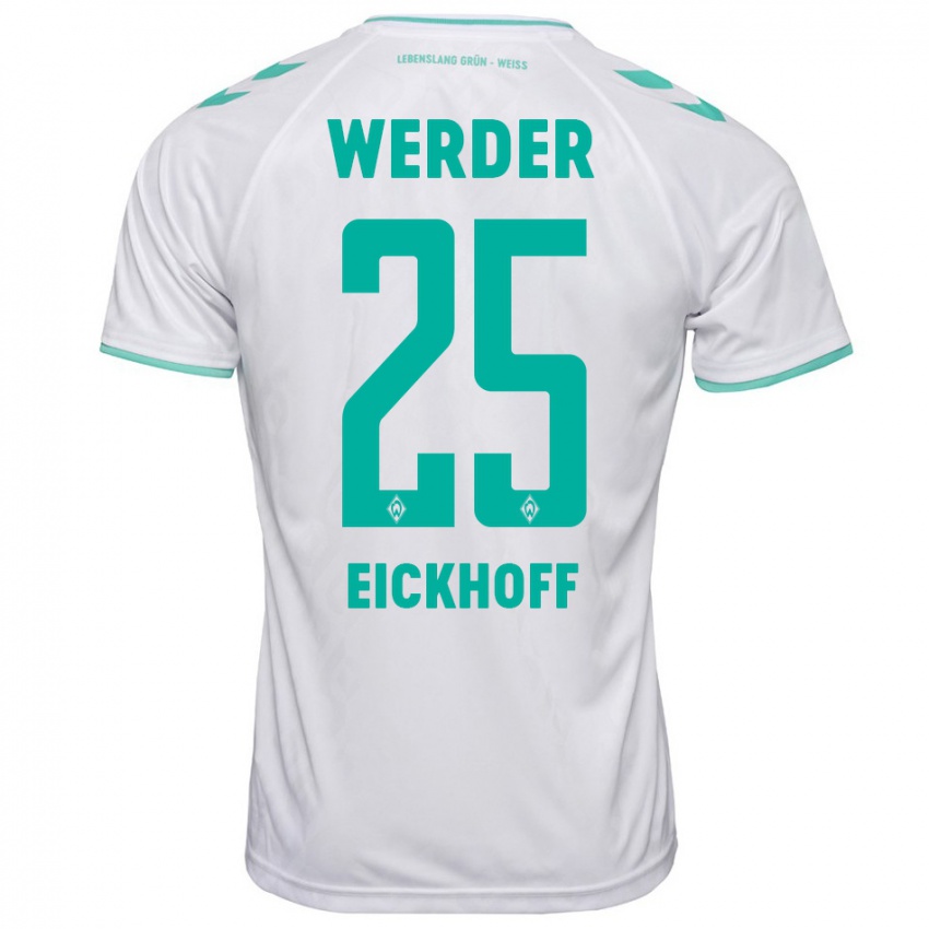 Mujer Camiseta Mika Eickhoff #25 Blanco 2ª Equipación 2023/24 La Camisa Chile