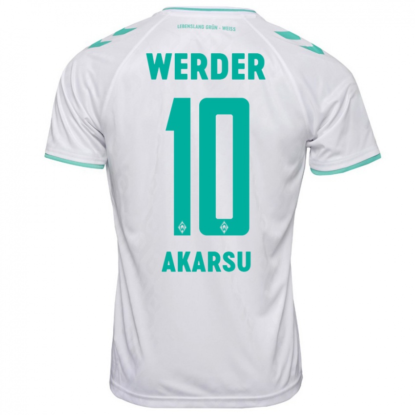 Mujer Camiseta Mikail Bura Akarsu #10 Blanco 2ª Equipación 2023/24 La Camisa Chile