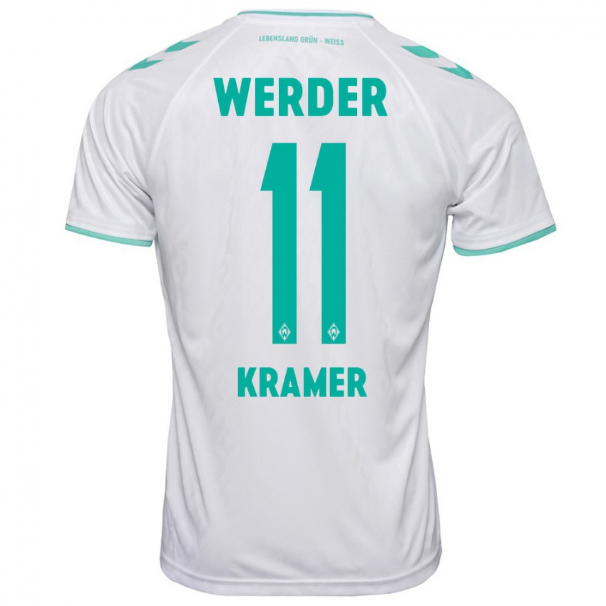 Mujer Camiseta Levi-Marinus Kramer #11 Blanco 2ª Equipación 2023/24 La Camisa Chile