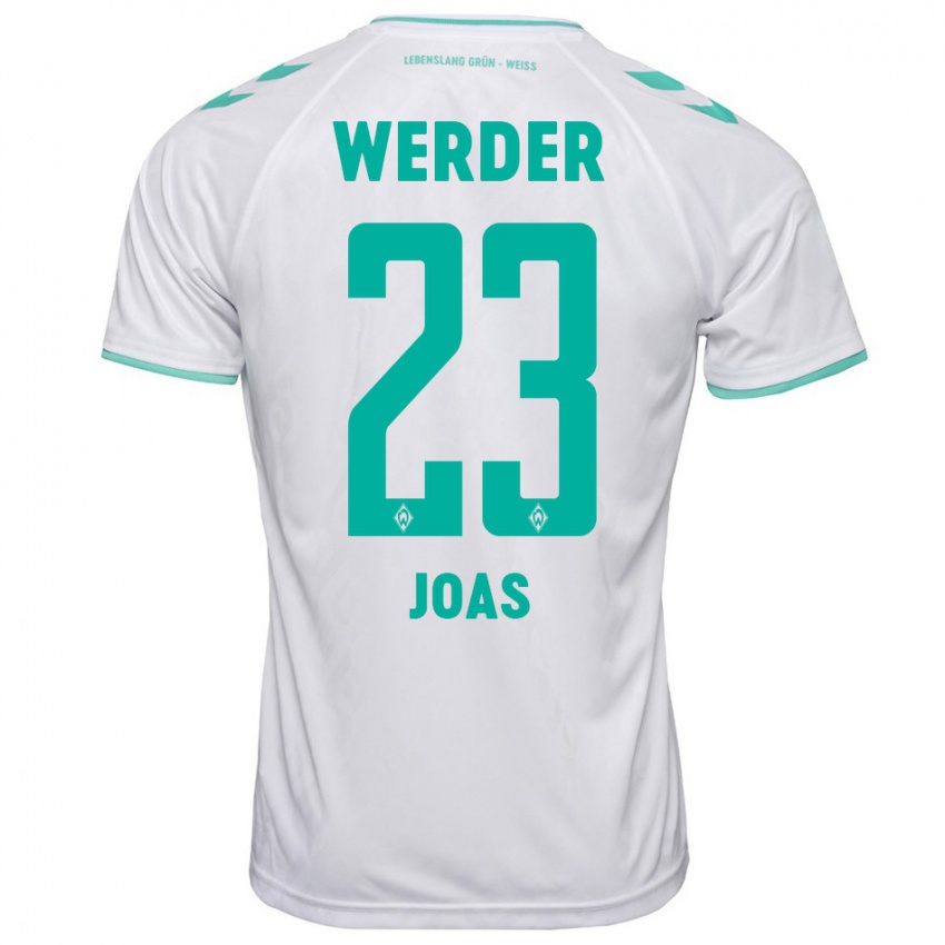 Mujer Camiseta Julius Joas #23 Blanco 2ª Equipación 2023/24 La Camisa Chile