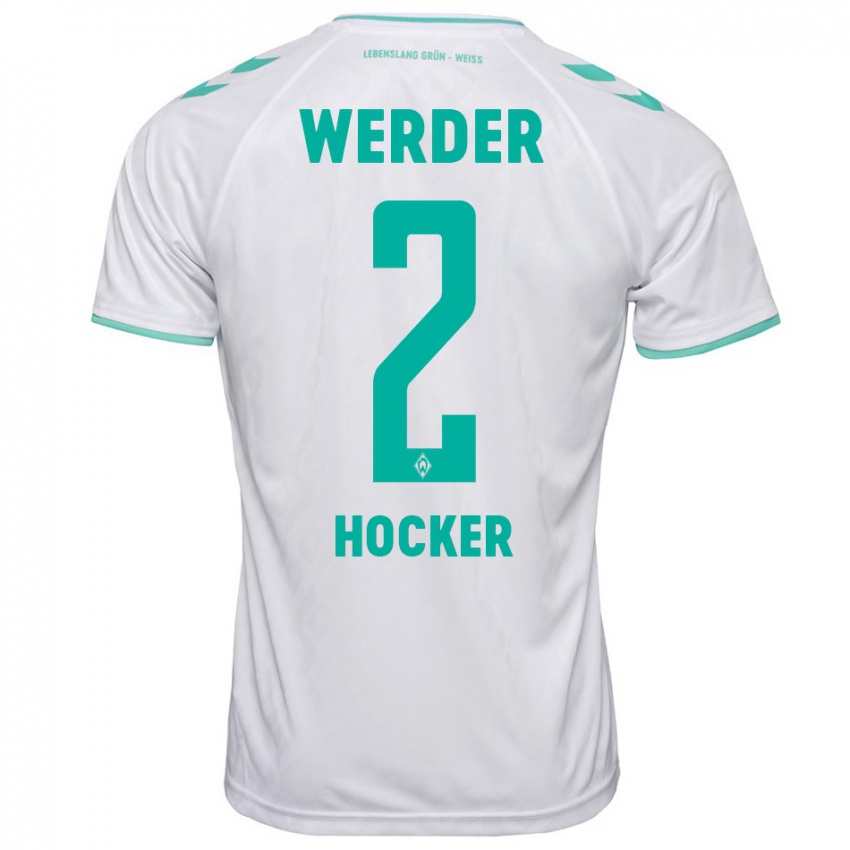 Mujer Camiseta Luca Höcker #2 Blanco 2ª Equipación 2023/24 La Camisa Chile