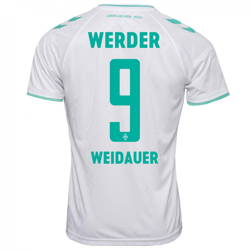 Mujer Camiseta Sophie Weidauer #9 Blanco 2ª Equipación 2023/24 La Camisa Chile