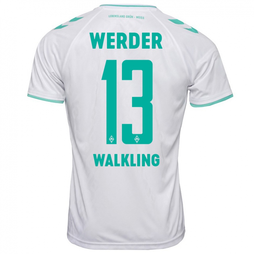 Mujer Camiseta Ricarda Walkling #13 Blanco 2ª Equipación 2023/24 La Camisa Chile