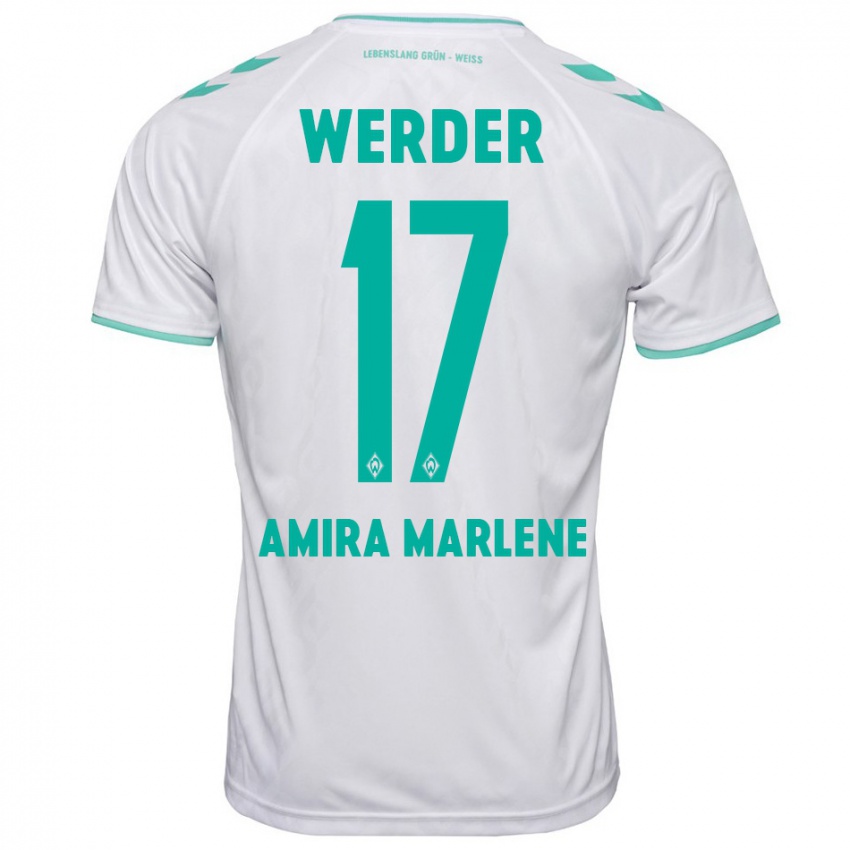 Mujer Camiseta Amira Marlene Dahl #17 Blanco 2ª Equipación 2023/24 La Camisa Chile