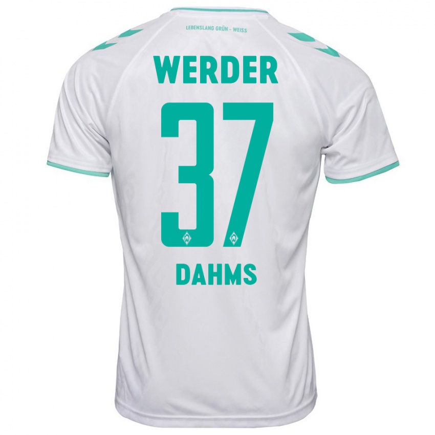 Mujer Camiseta Lena Dahms #37 Blanco 2ª Equipación 2023/24 La Camisa Chile