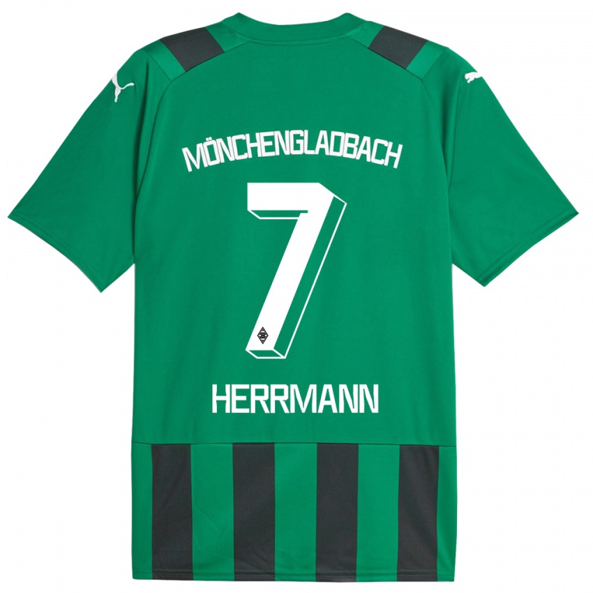 Mujer Camiseta Patrick Herrmann #7 Verde Negro 2ª Equipación 2023/24 La Camisa Chile