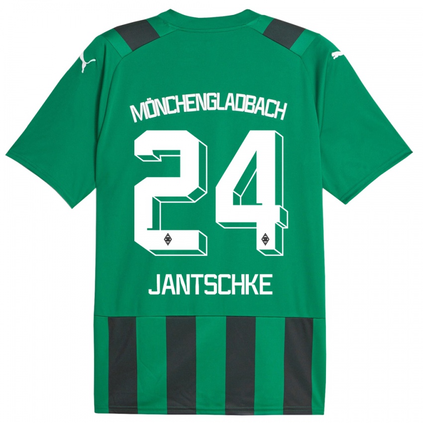 Mujer Camiseta Tony Jantschke #24 Verde Negro 2ª Equipación 2023/24 La Camisa Chile
