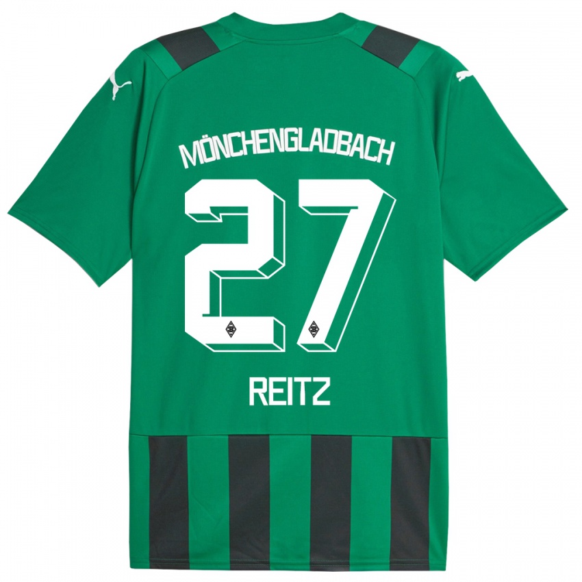 Mujer Camiseta Rocco Reitz #27 Verde Negro 2ª Equipación 2023/24 La Camisa Chile