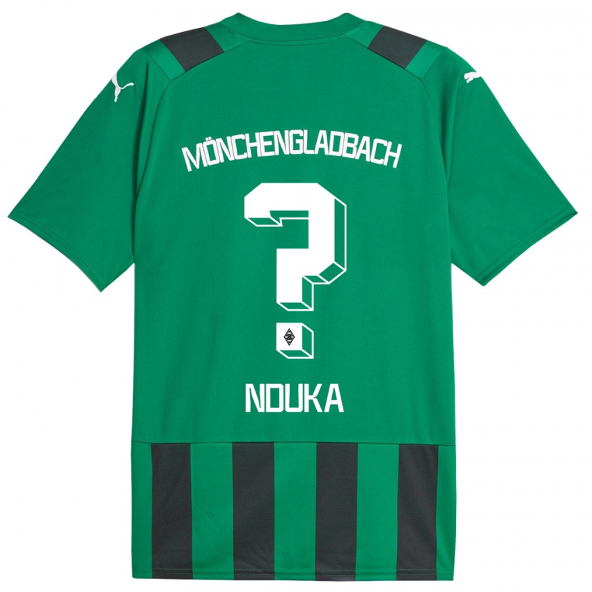 Mujer Camiseta Michael Nduka #0 Verde Negro 2ª Equipación 2023/24 La Camisa Chile