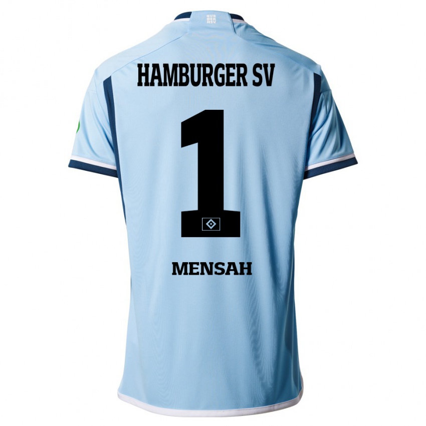 Mujer Camiseta Steven Mensah #1 Azul 2ª Equipación 2023/24 La Camisa Chile