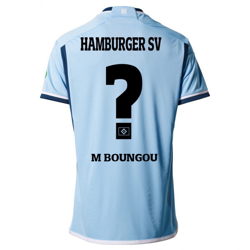 Mujer Camiseta Edmond Loubongo-M'boungou #0 Azul 2ª Equipación 2023/24 La Camisa Chile