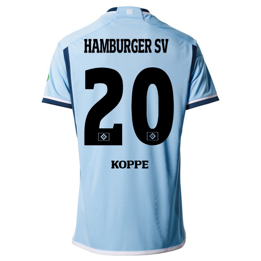 Mujer Camiseta Katharina Köppe #20 Azul 2ª Equipación 2023/24 La Camisa Chile