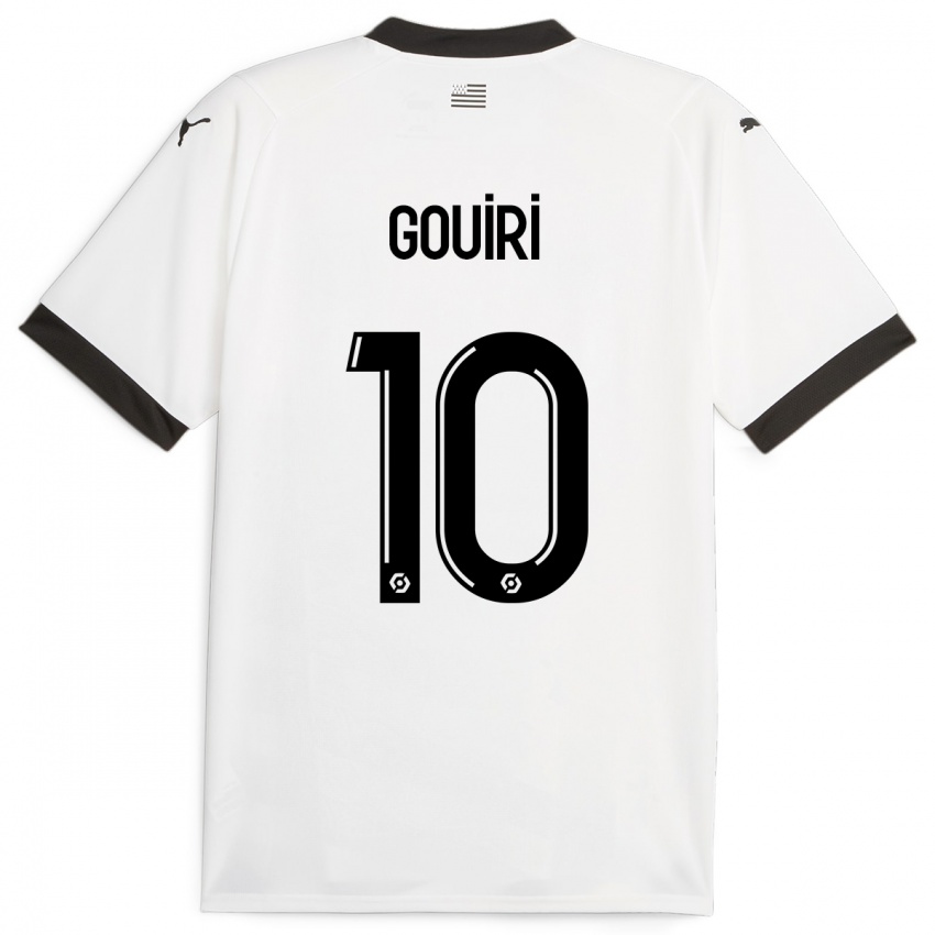 Mujer Camiseta Amine Gouiri #10 Blanco 2ª Equipación 2023/24 La Camisa Chile