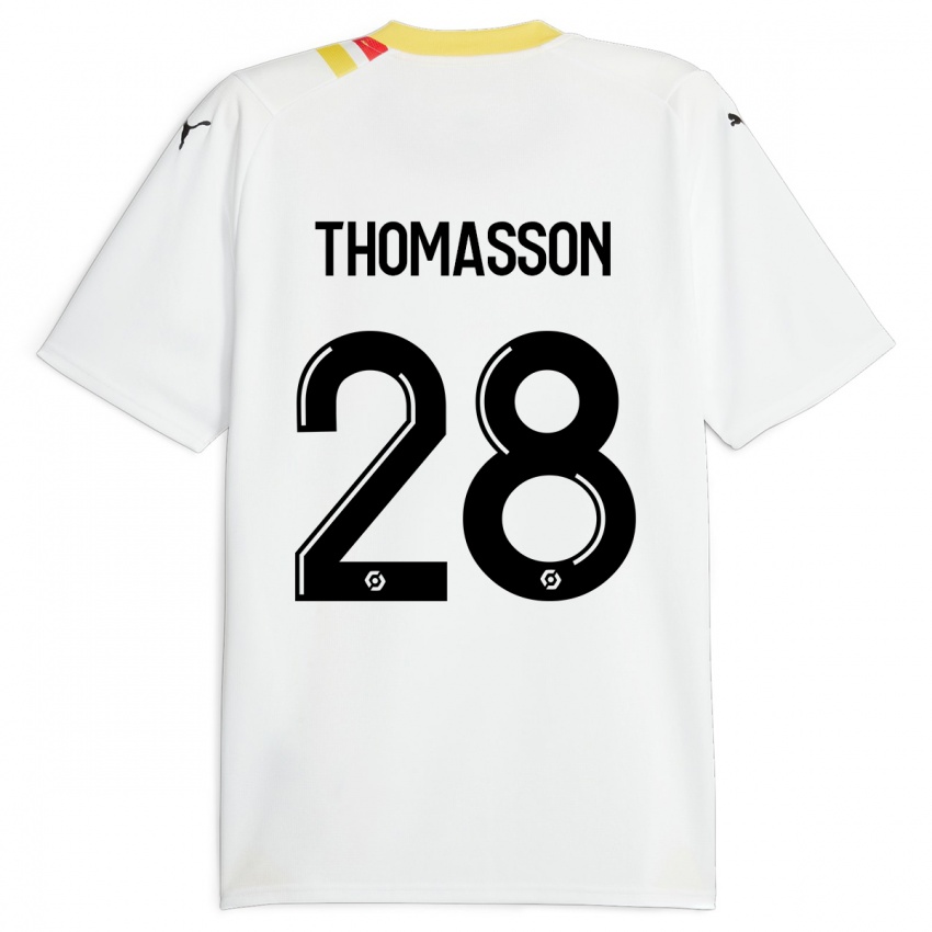 Mujer Camiseta Adrien Thomasson #28 Negro 2ª Equipación 2023/24 La Camisa Chile