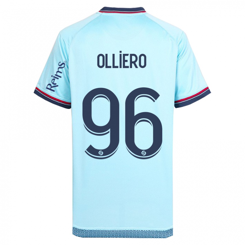 Mujer Camiseta Alexandre Olliero #96 Cielo Azul 2ª Equipación 2023/24 La Camisa Chile