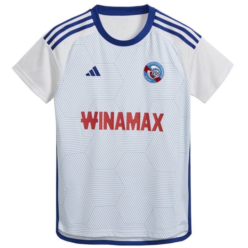 Mujer Camiseta Gianni D'angelo #0 Blanco 2ª Equipación 2023/24 La Camisa Chile