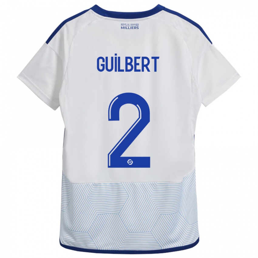 Mujer Camiseta Frédéric Guilbert #2 Blanco 2ª Equipación 2023/24 La Camisa Chile