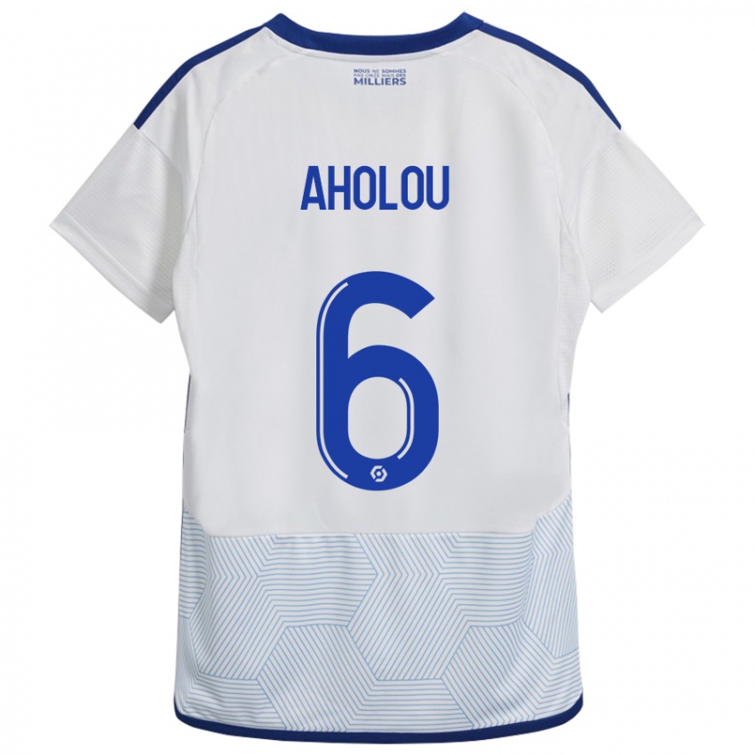 Mujer Camiseta Jean-Eudes Aholou #6 Blanco 2ª Equipación 2023/24 La Camisa Chile