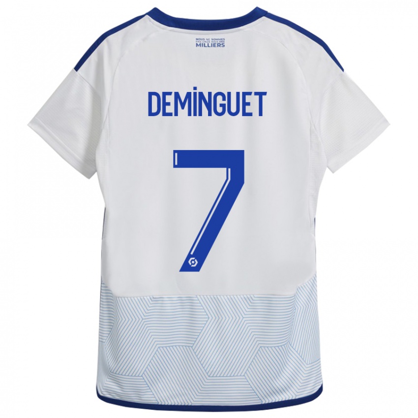 Mujer Camiseta Jessy Deminguet #7 Blanco 2ª Equipación 2023/24 La Camisa Chile