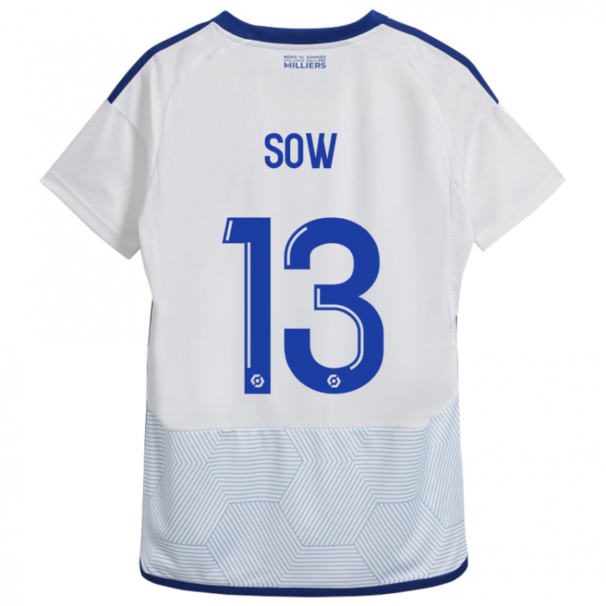 Mujer Camiseta Saïdou Sow #13 Blanco 2ª Equipación 2023/24 La Camisa Chile