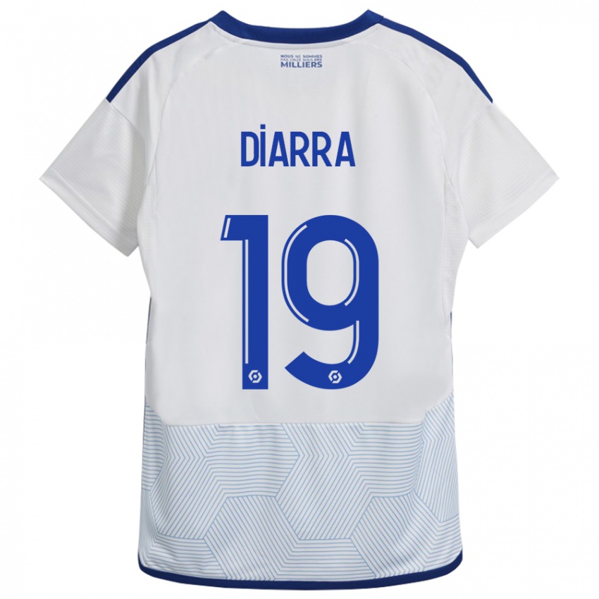 Mujer Camiseta Habib Diarra #19 Blanco 2ª Equipación 2023/24 La Camisa Chile