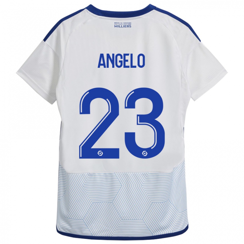 Mujer Camiseta Ângelo #23 Blanco 2ª Equipación 2023/24 La Camisa Chile