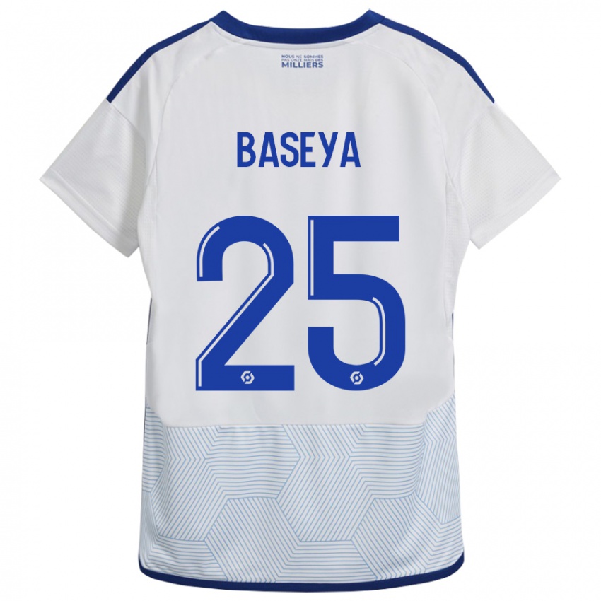 Mujer Camiseta Steven Baseya #25 Blanco 2ª Equipación 2023/24 La Camisa Chile