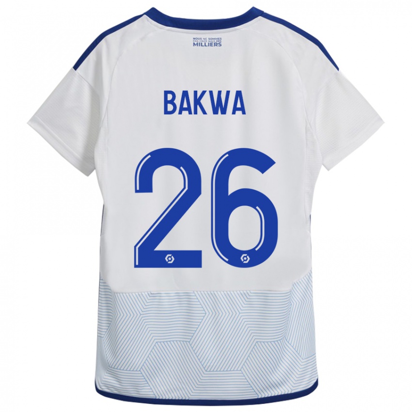 Mujer Camiseta Dilane Bakwa #26 Blanco 2ª Equipación 2023/24 La Camisa Chile