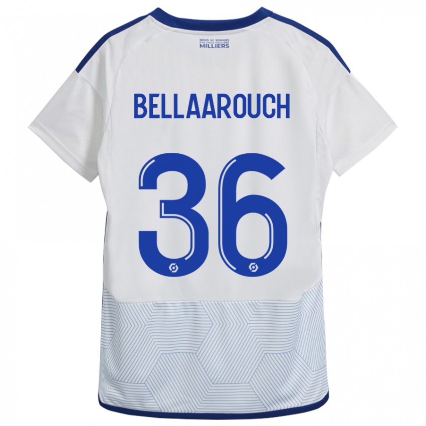 Mujer Camiseta Alaa Bellaarouch #36 Blanco 2ª Equipación 2023/24 La Camisa Chile