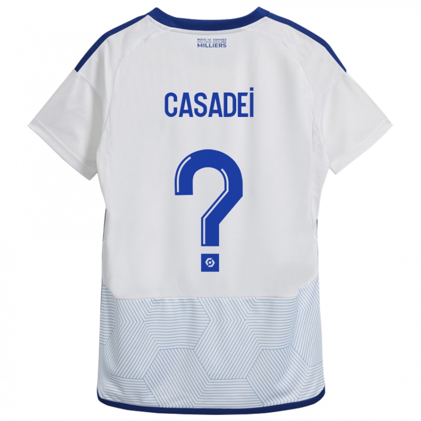 Mujer Camiseta Alexis Casadei #0 Blanco 2ª Equipación 2023/24 La Camisa Chile