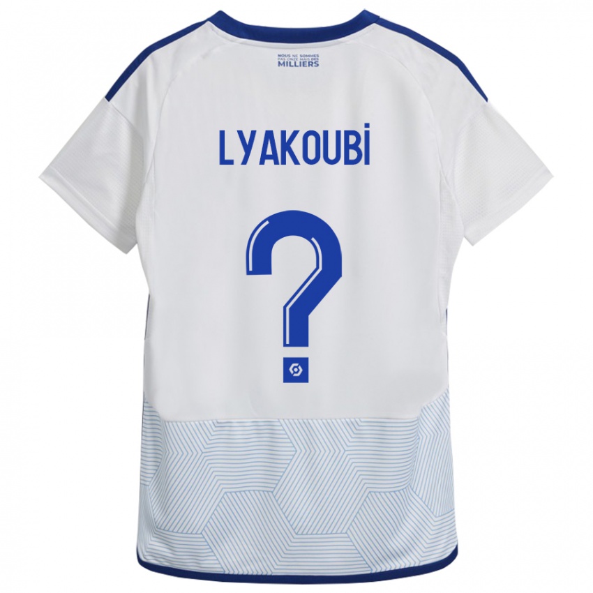 Mujer Camiseta Oussama Lyakoubi #0 Blanco 2ª Equipación 2023/24 La Camisa Chile