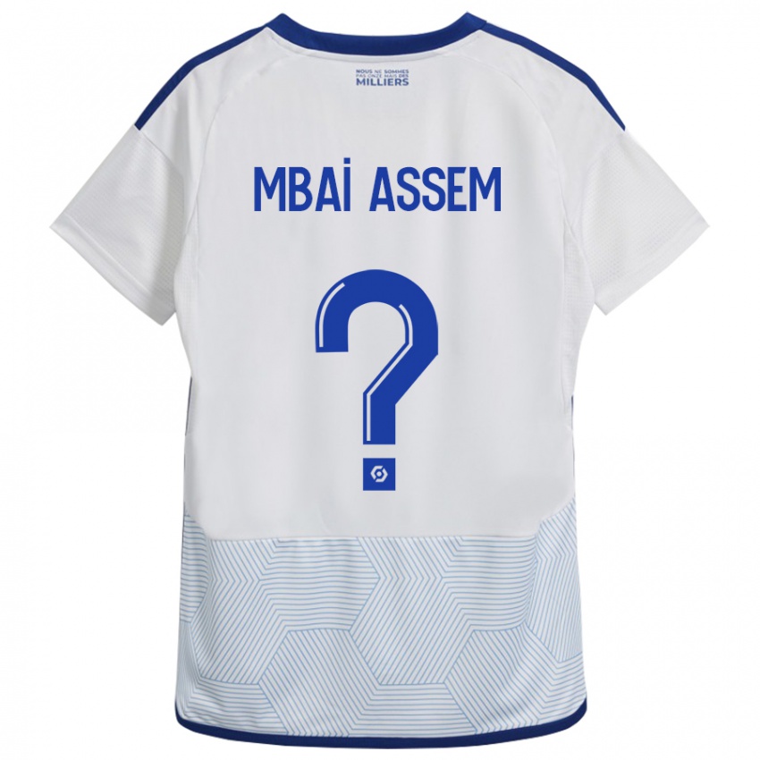 Mujer Camiseta Chris Mbaï-Assem #0 Blanco 2ª Equipación 2023/24 La Camisa Chile