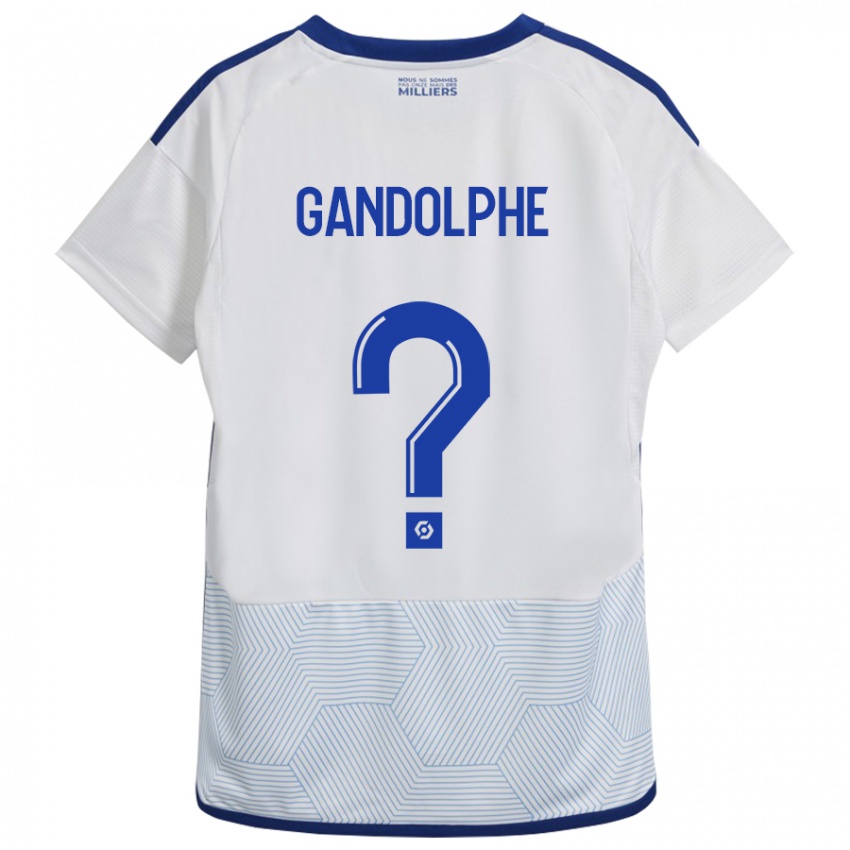 Mujer Camiseta Adrien Gandolphe #0 Blanco 2ª Equipación 2023/24 La Camisa Chile