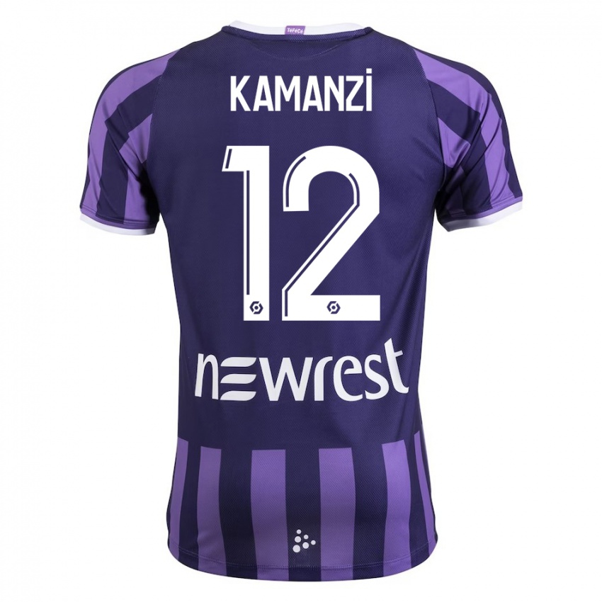 Mujer Camiseta Warren Kamanzi #12 Morado 2ª Equipación 2023/24 La Camisa Chile