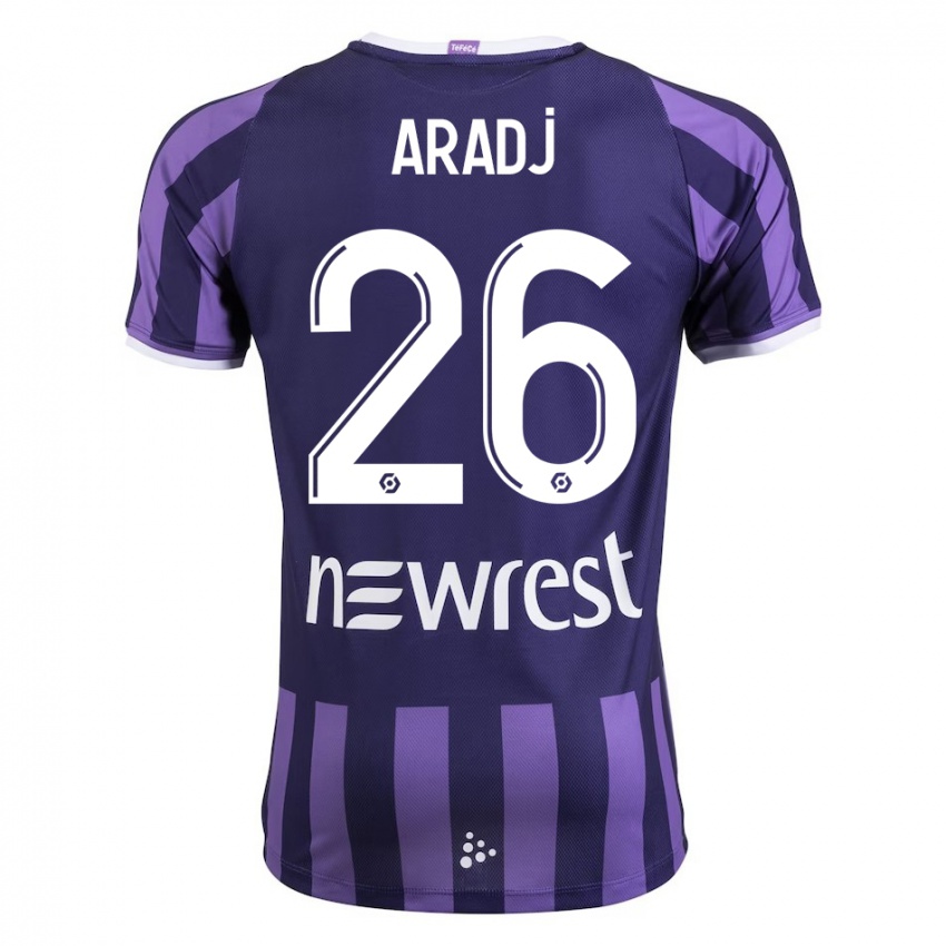 Mujer Camiseta Ylies Aradj #26 Morado 2ª Equipación 2023/24 La Camisa Chile