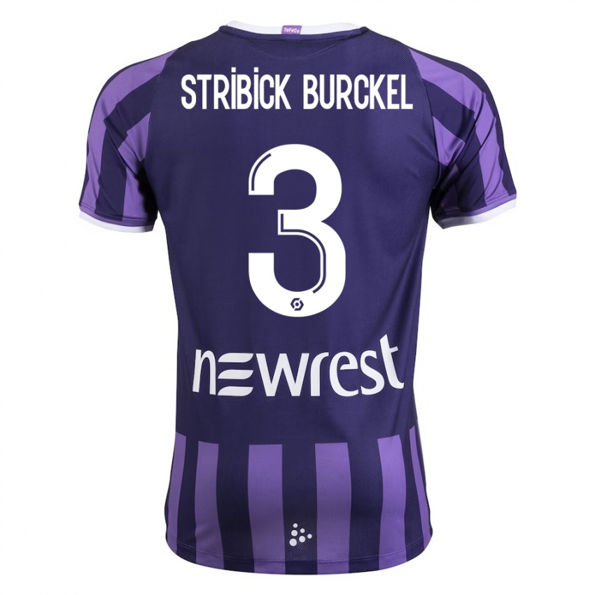 Mujer Camiseta Laetitia Stribick-Burckel #3 Morado 2ª Equipación 2023/24 La Camisa Chile