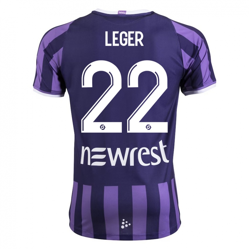 Mujer Camiseta Christelle Léger #22 Morado 2ª Equipación 2023/24 La Camisa Chile