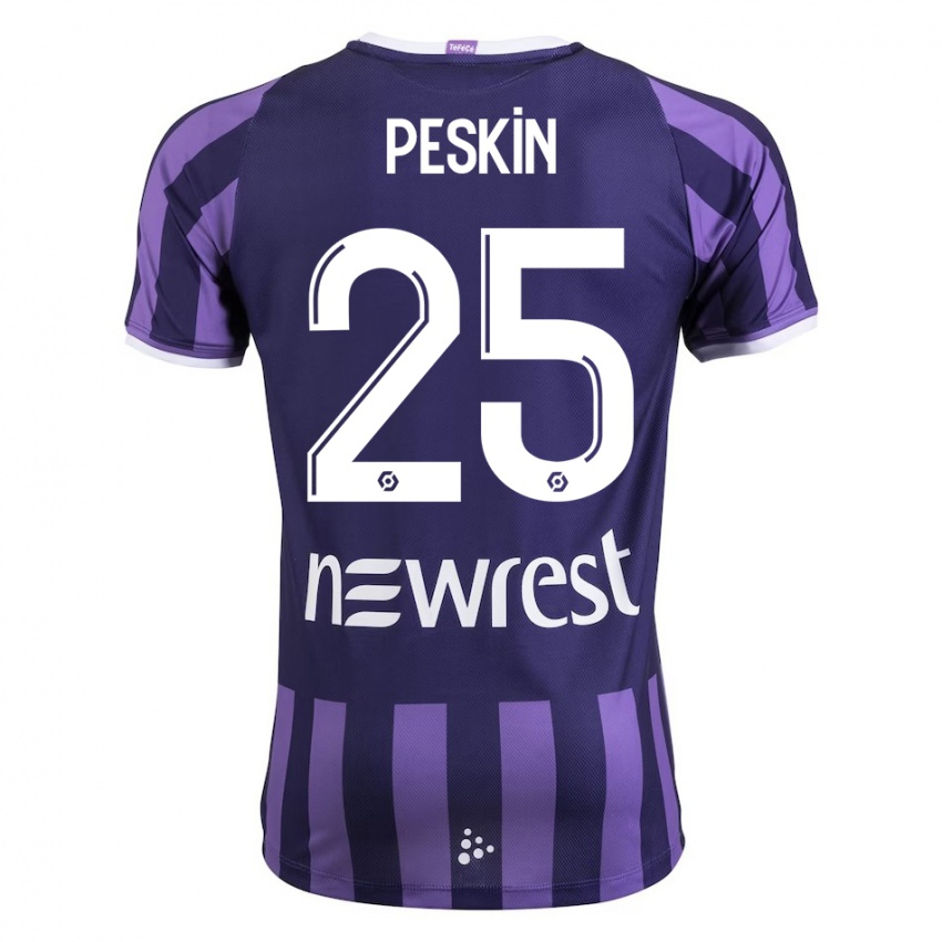 Mujer Camiseta Kelso Peskin #25 Morado 2ª Equipación 2023/24 La Camisa Chile