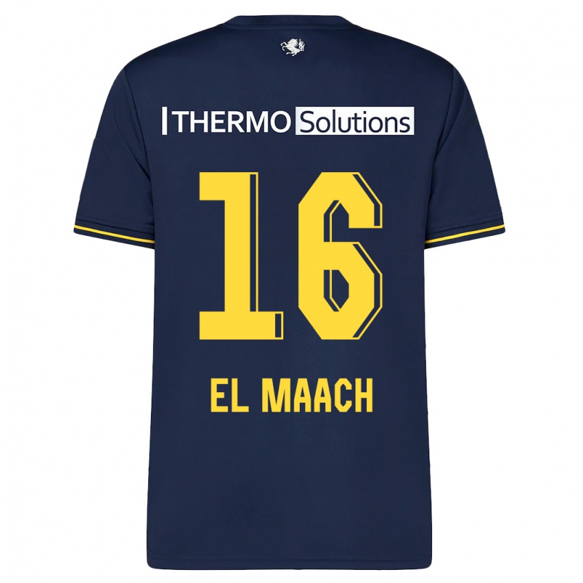 Mujer Camiseta Issam El Maach #16 Armada 2ª Equipación 2023/24 La Camisa Chile