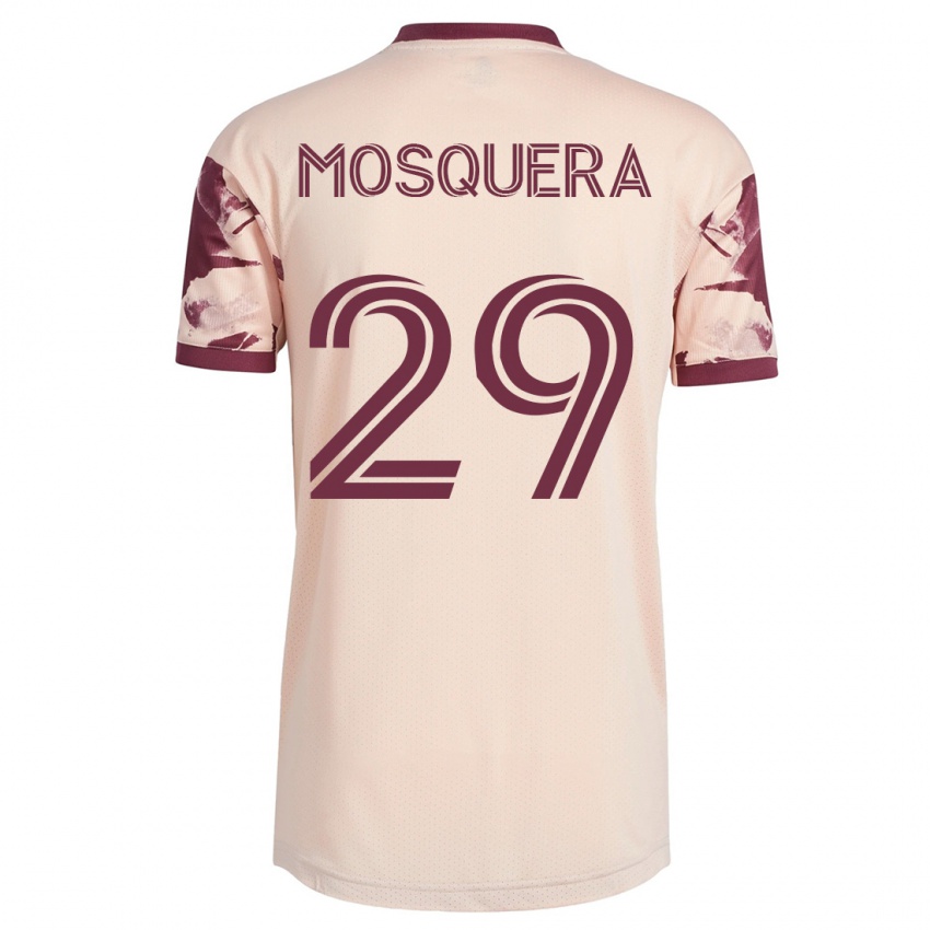 Mujer Camiseta Juan David Mosquera #29 Blanquecino 2ª Equipación 2023/24 La Camisa Chile