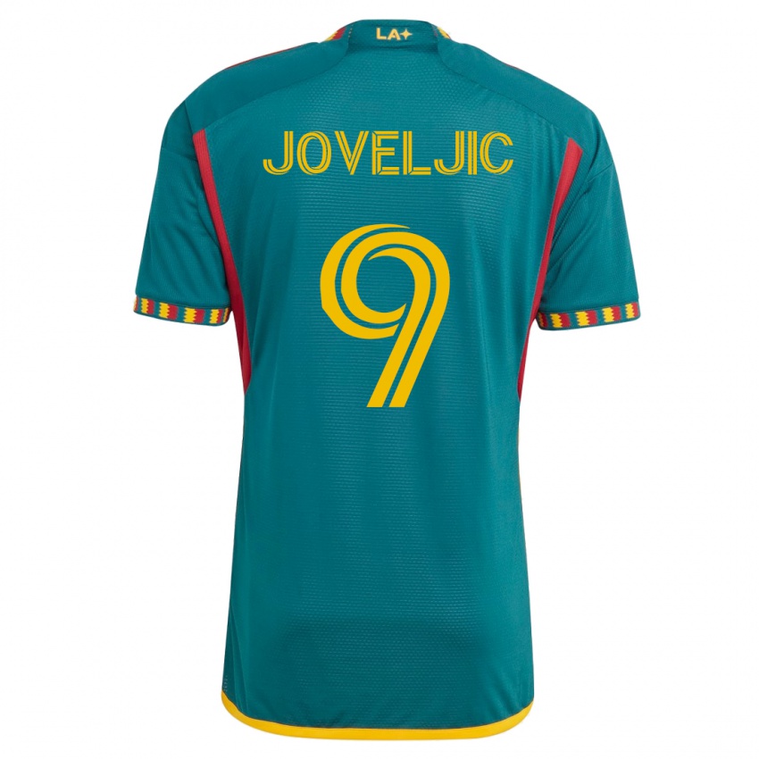 Mujer Camiseta Dejan Joveljic #9 Verde 2ª Equipación 2023/24 La Camisa Chile