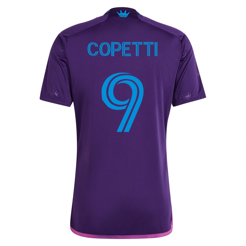 Mujer Camiseta Enzo Copetti #9 Violeta 2ª Equipación 2023/24 La Camisa Chile